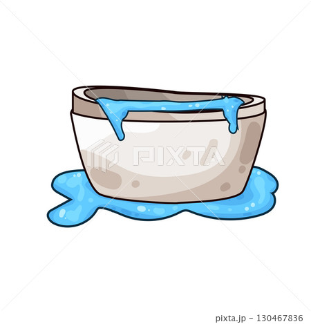 illustration of bathtub overflow 130467836