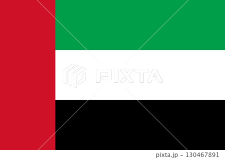 Official Flag of the United Arab Emirates. High-Resolution Image of the UAE Flag. Official Flag of the United Arab Emirates. High-Resolution Image of the UAE Flag. 130467891