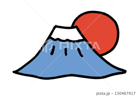 日の丸　富士山 130467917