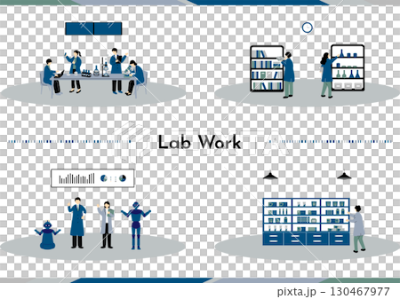 Scientists conducting research 130467977