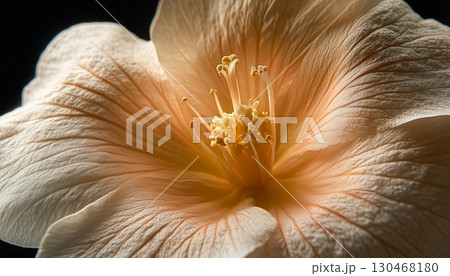 Fresh pink flower macro photo closeup foliage petal nature background 130468180