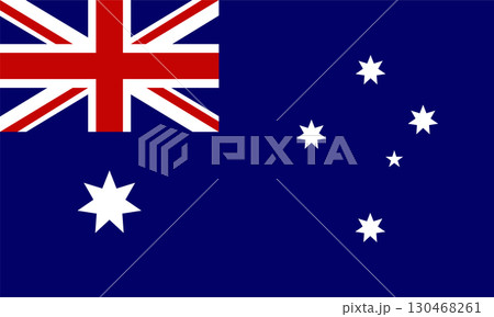 The national flag of Australia. An illustration of the Australian flag icon. 130468261