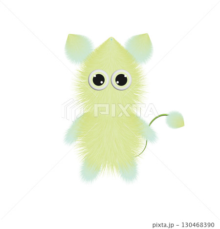 ふわふわした森の妖精のイメージの生き物　3d 　クリップアート　挿絵　png 130468390