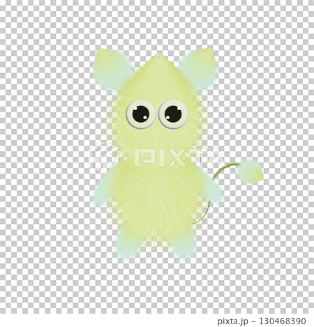 ふわふわした森の妖精のイメージの生き物　3d 　クリップアート　挿絵　png 130468390