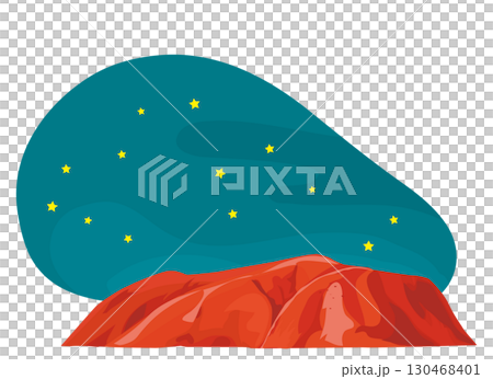 エアーズロックのイラスト 130468401