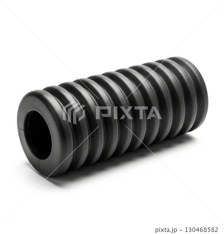 Black ribbed foam roller for muscle massage therapy Black ribbed foam roller for muscle massage therapy 130468582