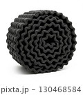 Rolled black egg crate foam pad for soundproofing or bedding 130468584