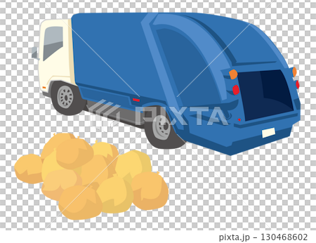 Illustration of garbage truck Illustration of garbage truck 130468602