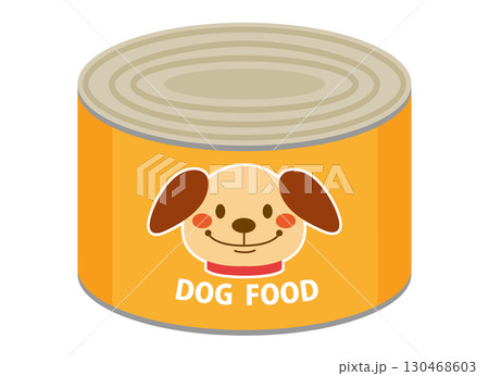 缶入りドッグフードのイラスト 130468603