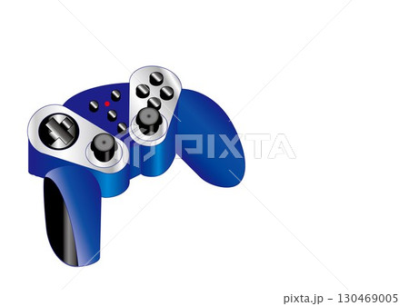 青いゲームコントローラー 130469005