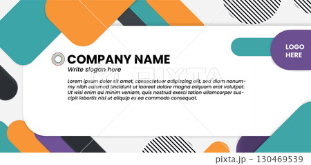 Company Banner with Abstract Geometric Shapes 130469539