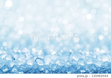 Ice crystals shimmer in soft light creating a serene and tranquil atmosphere 130469564