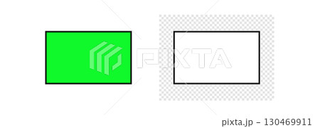 Realistic television screen Green and White. Realistic television screen Green and White. 130469911