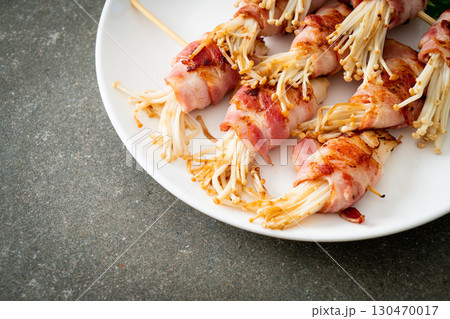 Bacon Wrapped Golden Needle Mushroom 130470017