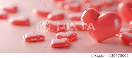 Speech bubbles in the form of hearts, arrows, and abstract shapes, layered on a romantic gradient of pinks and reds Speech bubbles in the form of hearts, arrows, and abstract shapes, layered on a romantic gradient of pinks and reds 130470065