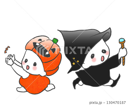 ハロウィンの仮装を楽しむ子供達 130470187