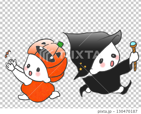 ハロウィンの仮装を楽しむ子供達 130470187