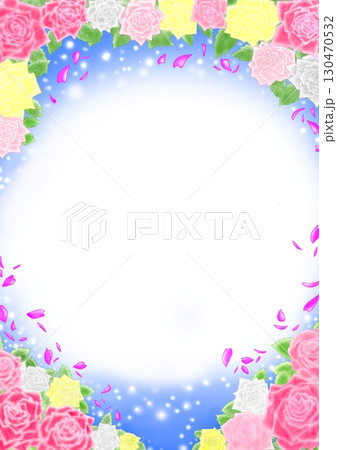 綺麗な薔薇のフレーム 130470532