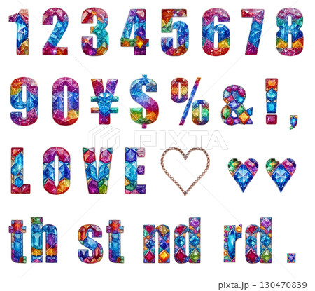 ジュエリー数字と記号+推し活用 130470839