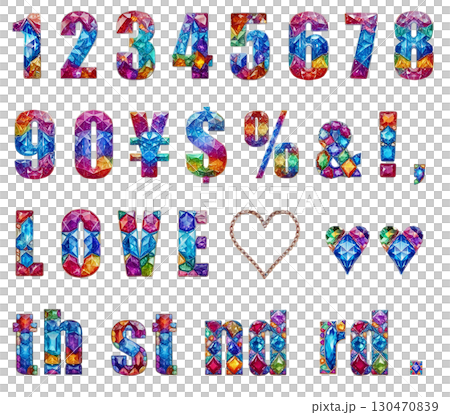 ジュエリー数字と記号+推し活用 130470839