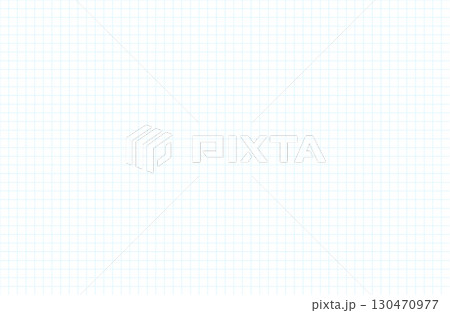 破線の方眼紙（点線方眼紙）　シームレスなグリッドパターン　ベクターイラスト素材　水色 130470977