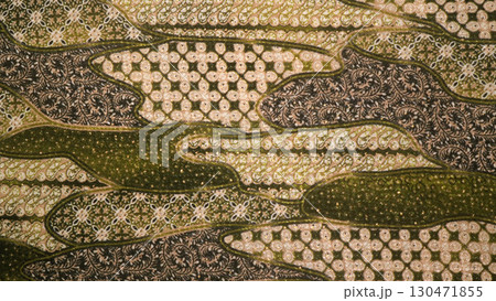 Luxury green batik pattern, Regal fashion and design Premium traditional Indonesian batik with abstract geometric batik Luxury green batik pattern, Regal fashion and design Premium traditional Indonesian batik with abstract geometric batik 130471855