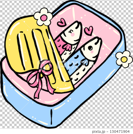 Cute Pastel Sardines in Can Hand Drawn, Girly Fisherman Aesthetic 130471904