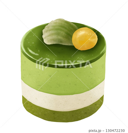 抹茶グラサージュが艶やか抹茶のミニムースケーキ 130472230