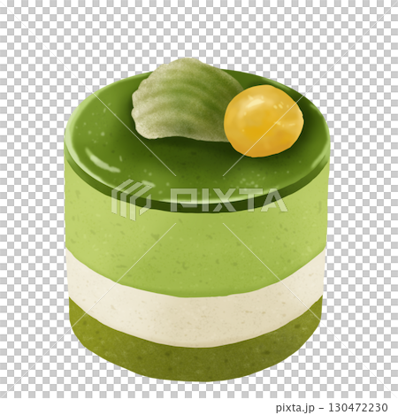 抹茶グラサージュが艶やか抹茶のミニムースケーキ 130472230