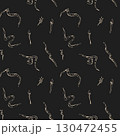Hand drawn pattern with snake mushrooms and twigs seamless design for fabric textile wallpaper and stationery. 130472455