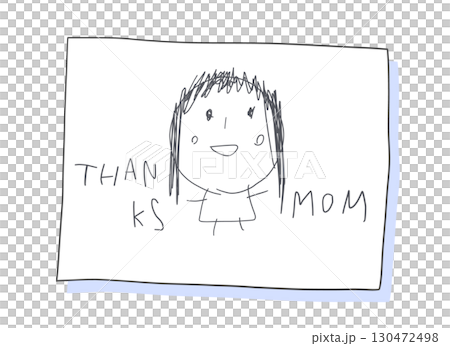 A child's portrait of his mother A child's portrait of his mother 130472498