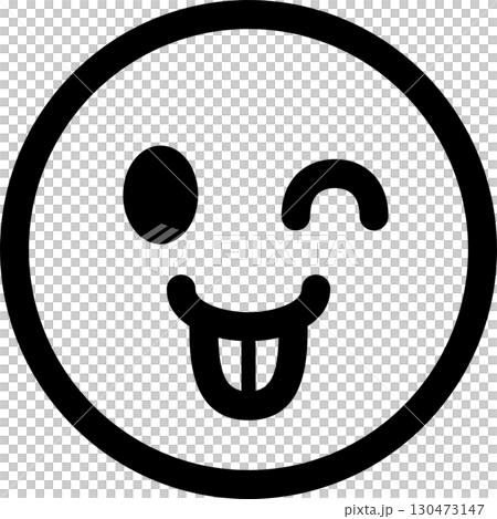Icon emoji emoticon face smile tongue stick out tongue decoration illustration design material 130473147