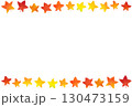 水彩調紅葉のラインフレーム 130473159