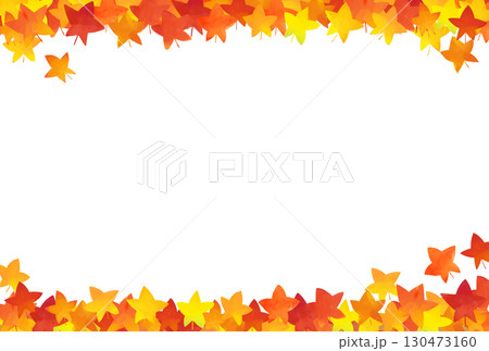 水彩調秋の紅葉のフレーム 水彩調秋の紅葉のフレーム 130473160