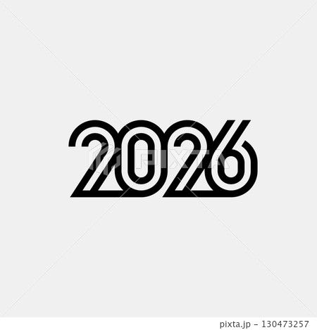 Happy New Year 2026 and Merry Christmas. Logo. 130473257