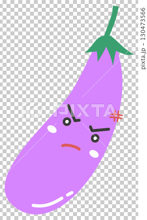 cartoon eggplant with a red banner cartoon eggplant with a red banner 130473566