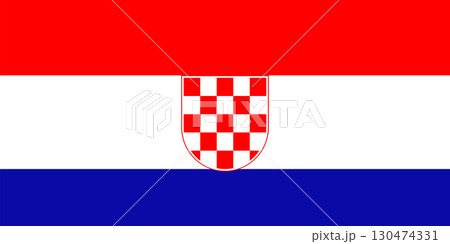 Flag of the Croat minority in Serbia and Montenegro 130474331