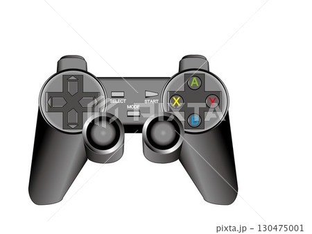 シンプルなゲームのコントローラーのイラスト シンプルなゲームのコントローラーのイラスト 130475001