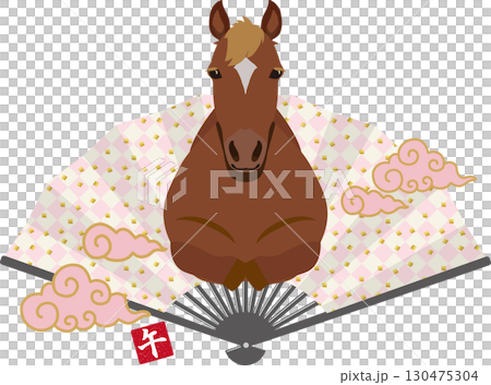 馬と扇子 筋斗雲 馬と扇子 筋斗雲 130475304