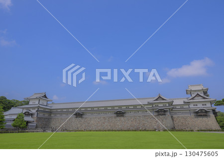 金沢城 快晴素材 金沢城 快晴素材 130475605