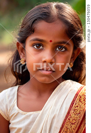 Ai. The Photorealistic image of an 8 year old Sri Lanka 130476059