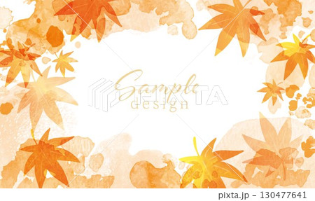 シンプルな秋イメージの背景 130477641