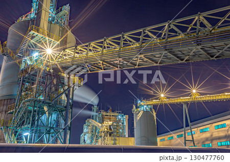 火力発電所夜景 火力発電所夜景 130477760