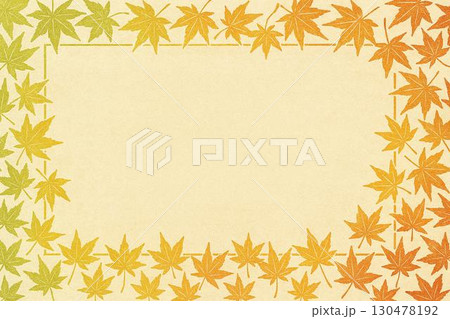 フレーム素材　秋　紅葉　モミジ　　 130478192