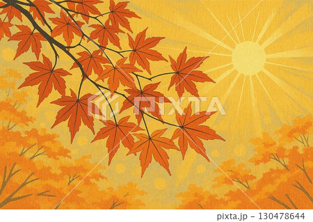 秋　紅葉　モミジ 130478644