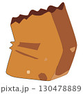 Illustration of a Brown Crumpled Paper Bag 130478889