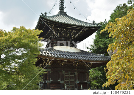 夏の清涼寺 多宝塔(京都市右京区) 夏の清涼寺 多宝塔(京都市右京区) 130479221