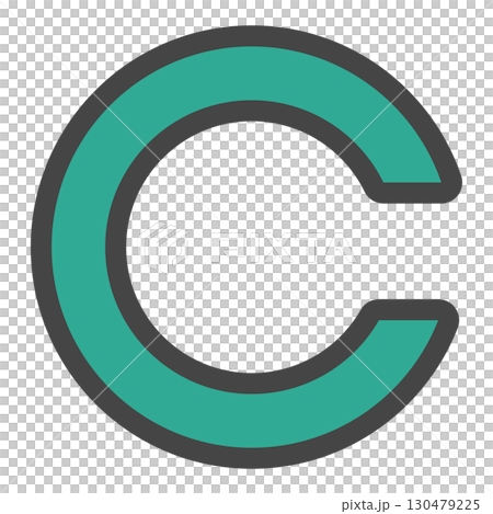 C mark illustration, eye test style design (Landolt ring) C mark illustration, eye test style design (Landolt ring) 130479225