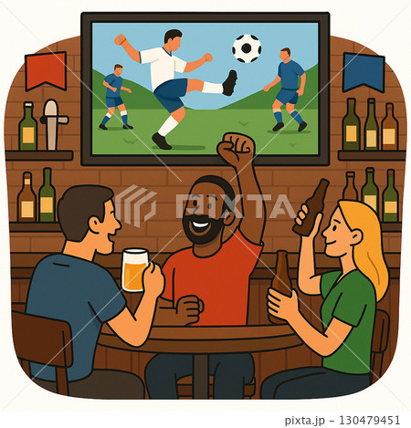 サッカー大会のパブリックビューイング サッカー大会のパブリックビューイング 130479451