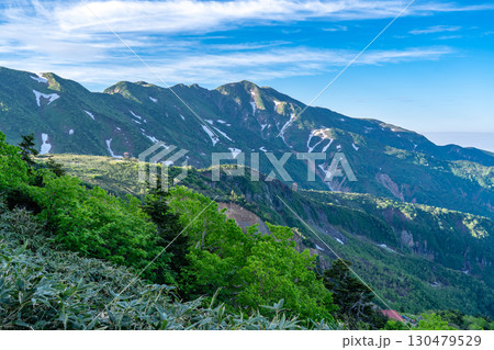 砂防新道から見る別山と大屏風　初夏の白山御前峰登山（黒ボコ岩コース） 130479529